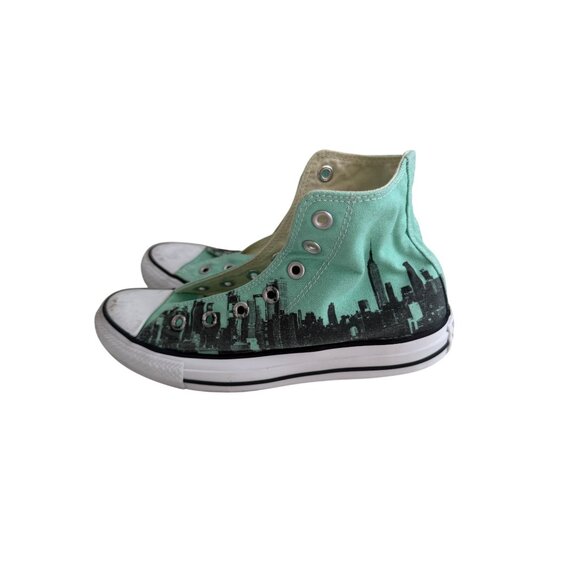 CONVERSE Women's NYC Mint Green Hi Top Sneakers Size US 7 - Picture 2 of 11